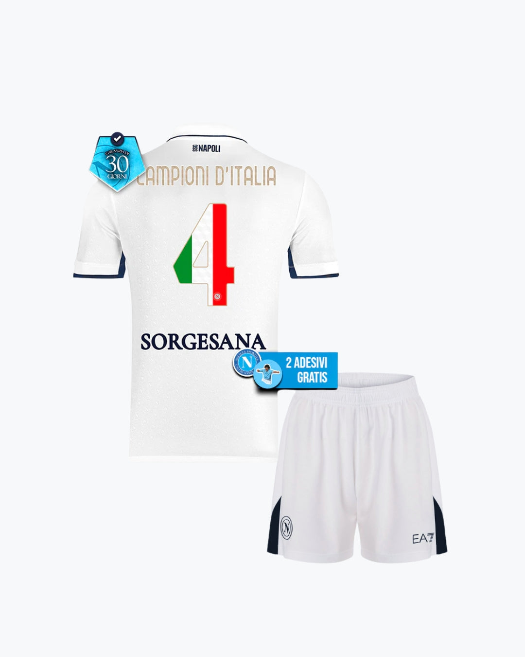 Kit Bambino Napoli Campioni D'Italia Away 24/25