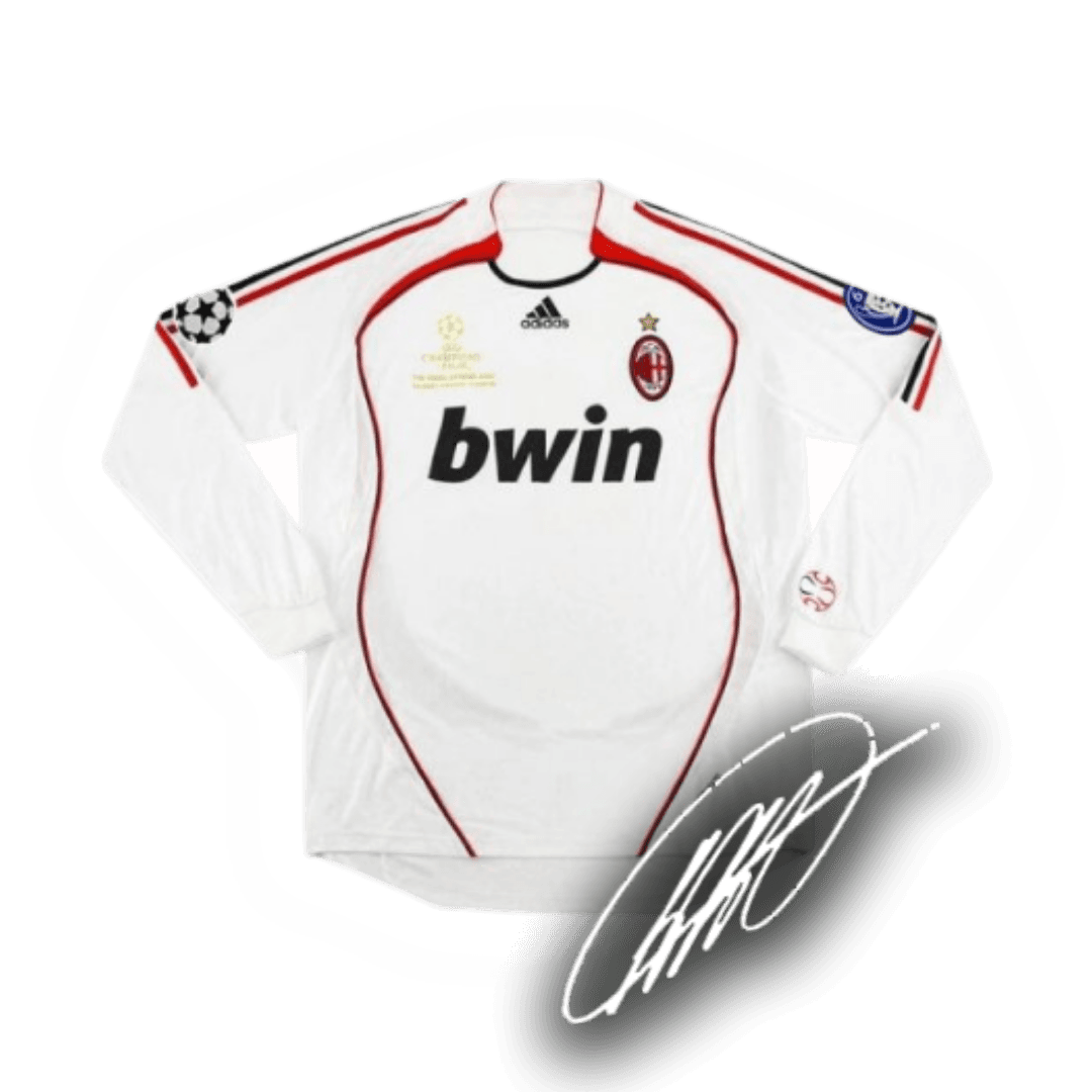 #22 Kaká Maglia Retro AC Milan Away Manica Lunga UCL Finale 2006/07